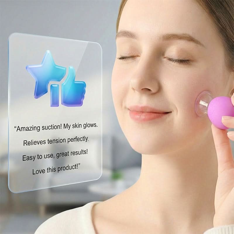 🧪 NU 50% KORTING! 🎁 Glazen en siliconen massagecups met vacuümzuiging – pijnverlichting. huidverjonging en gemakkelijk te gebruiken 💆‍♀️