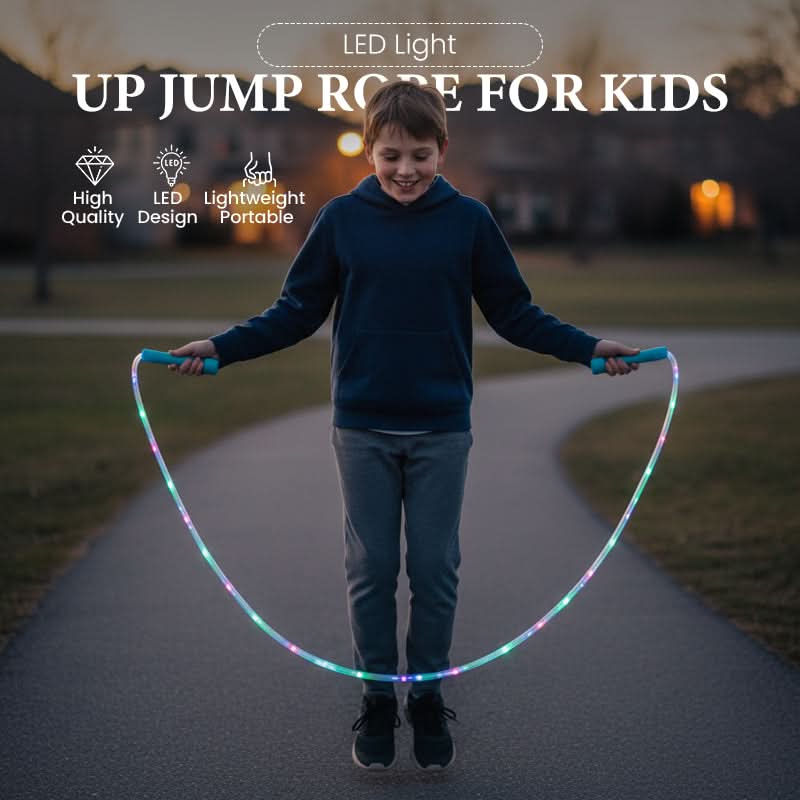 🎉 Nieuwjaars Aanbieding - 53% KORTING! ✨ LED Springtouw voor Kinderen – Speel in Stijl met Magische Lichtshow! 💡