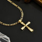 🔥 50% KORTING! ⏰ Goudkleurige Kruisbeeld Hanger Ketting – Gedetailleerd INRI Ontwerp. Verstelbare Figaro Ketting & Dagelijkse Geloof Sieraden ✝️✨