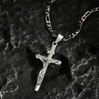 🔥 50% KORTING! ⏰ Goudkleurige Kruisbeeld Hanger Ketting – Gedetailleerd INRI Ontwerp. Verstelbare Figaro Ketting & Dagelijkse Geloof Sieraden ✝️✨