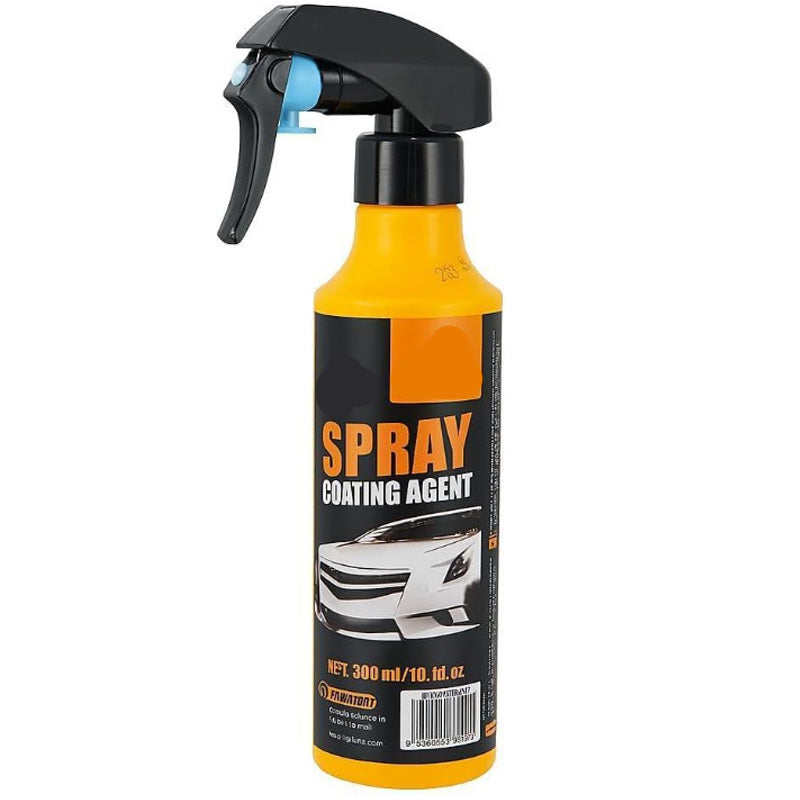 🚗3-in-1 SiO₂ keramische snelcoatingspray – wassen zonder water. streeploze glans en waterafstotende bescherming