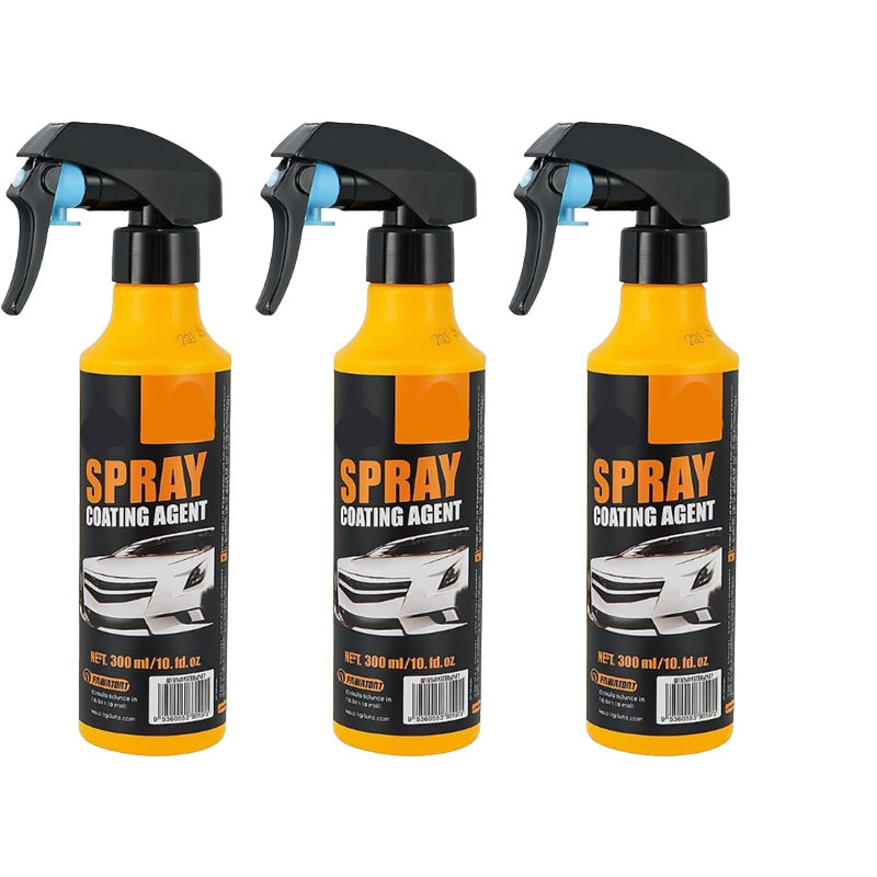 🚗3-in-1 SiO₂ keramische snelcoatingspray – wassen zonder water. streeploze glans en waterafstotende bescherming