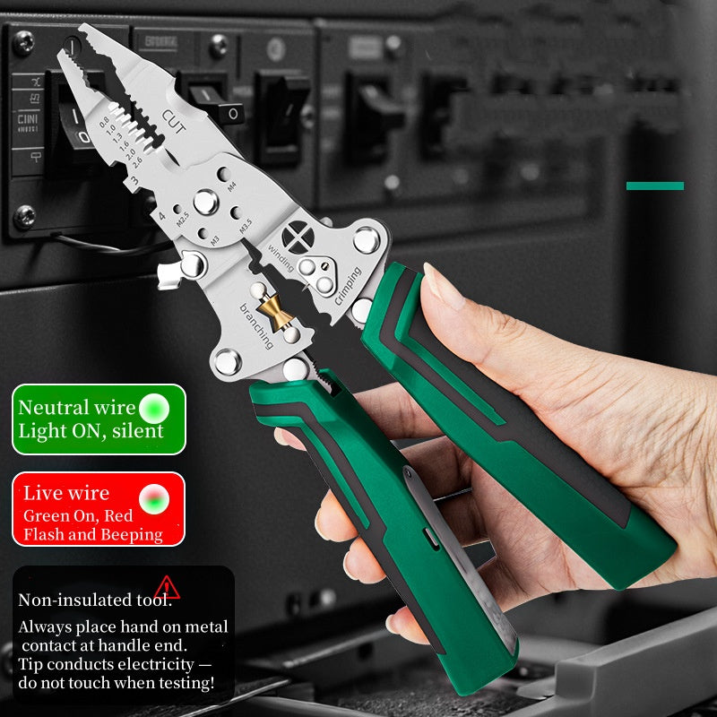 Multifunctionele Opvouwbare Draadstriptang met Spanningstester