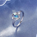 ✨💍 Koop 2 Krijg 1 Gratis 🔥 Geometrische Ovale Maansteen Ring met Zirkonia Accenten – Mystiek. Sprankelend & Tijdloos Elegant! 🌙✨
