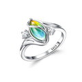✨💍 Koop 2 Krijg 1 Gratis 🔥 Geometrische Ovale Maansteen Ring met Zirkonia Accenten – Mystiek. Sprankelend & Tijdloos Elegant! 🌙✨