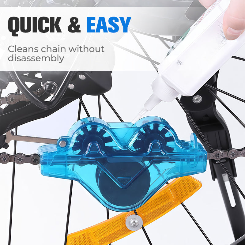 🚴‍♀️ Koop 2 en krijg 1 gratis! ✨ Fietskettingreiniger - Dieptereinigingsset met ingebouwde herbruikbare borstelkop 🔧💦