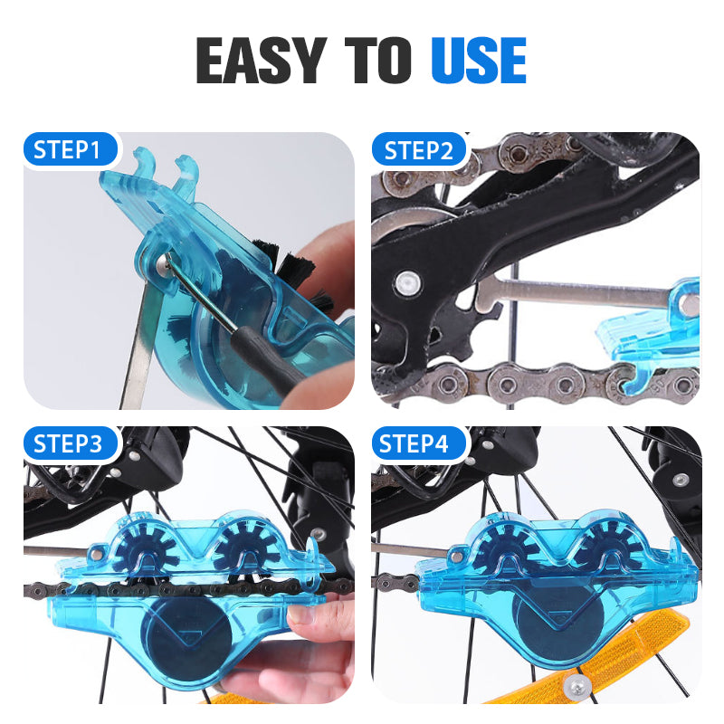 🚴‍♀️ Koop 2 en krijg 1 gratis! ✨ Fietskettingreiniger - Dieptereinigingsset met ingebouwde herbruikbare borstelkop 🔧💦