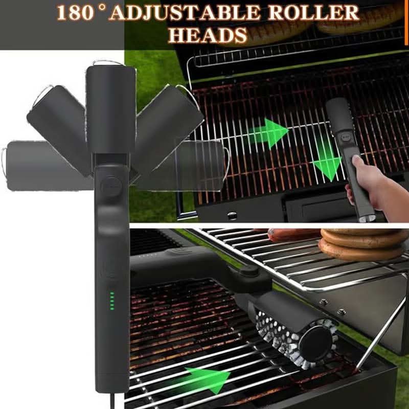🔥 NU 60% KORTING!🍖 Draadloze elektrische barbecueborstelreiniger – Grondige reiniging. lange steel & oplaadbaar 🔋