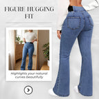 🎁2026 Nieuw binnen 50% KORTING💥👖Dames high-waist stretch flared denim jeans🚀