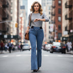 🎁2026 Nieuw binnen 50% KORTING💥👖Dames high-waist stretch flared denim jeans🚀