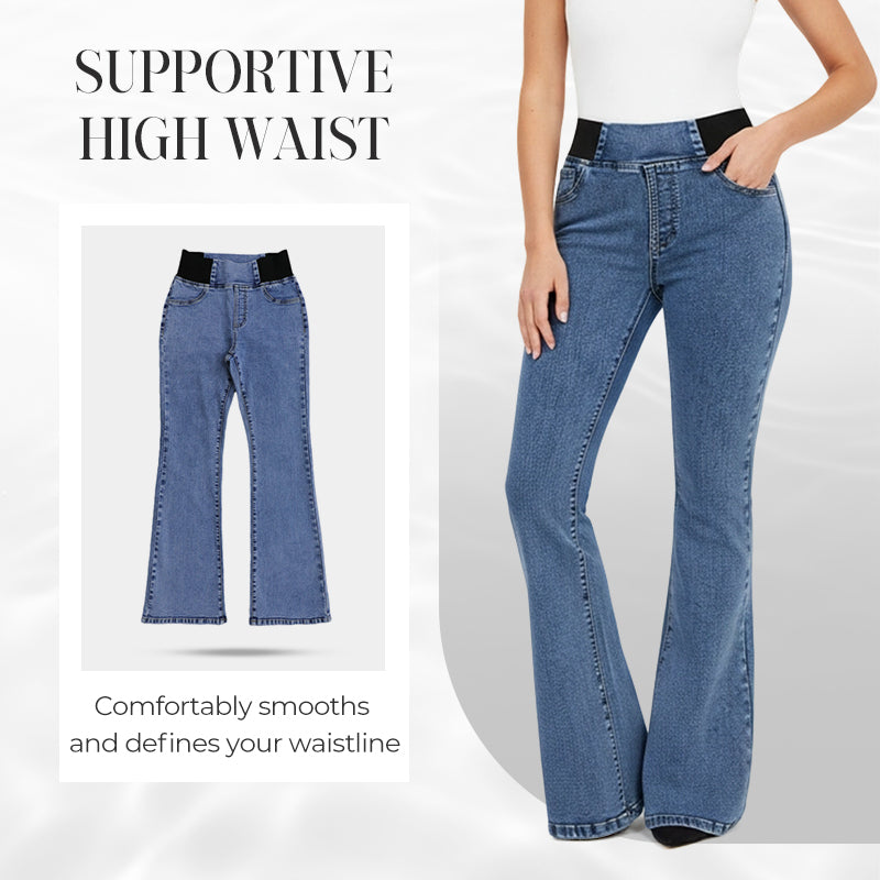 🎁2026 Nieuw binnen 50% KORTING💥👖Dames high-waist stretch flared denim jeans🚀