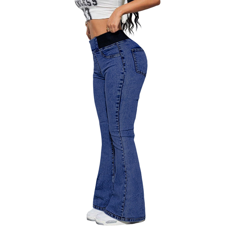 🎁2026 Nieuw binnen 50% KORTING💥👖Dames high-waist stretch flared denim jeans🚀