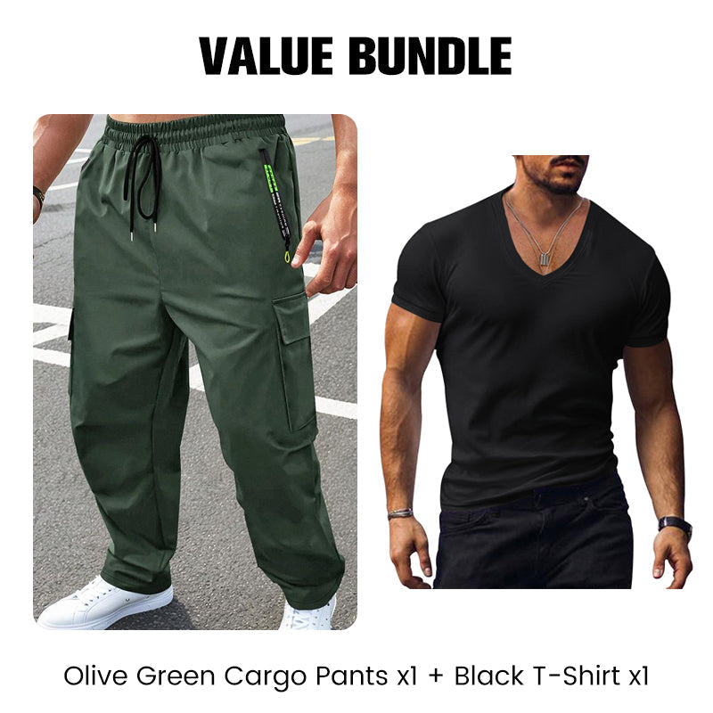 🎉Nieuwjaars Cadeau 50% KORTING!👖Herens Outdoor Cargobroek – Meerdere Zakken. Ademend & All-Day Comfort!