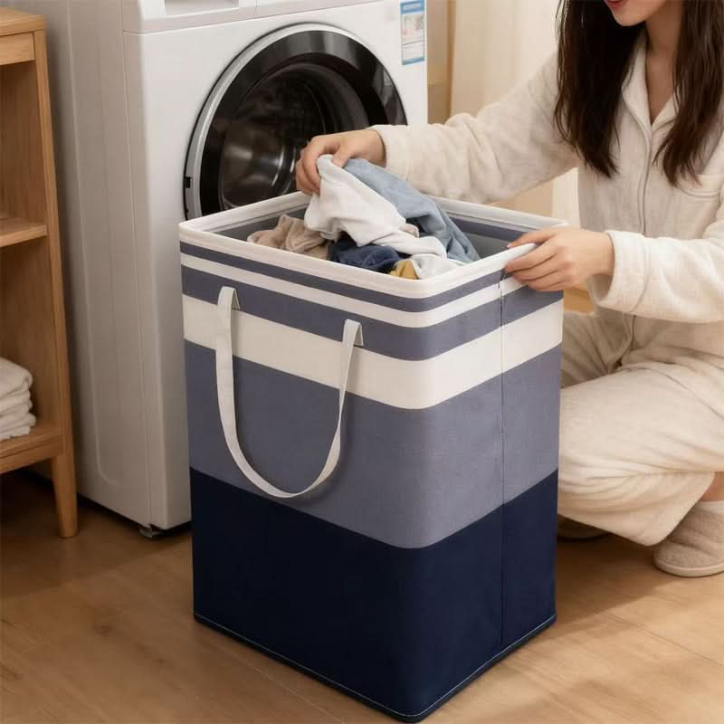 Opvouwbare grote wasmand met handvat