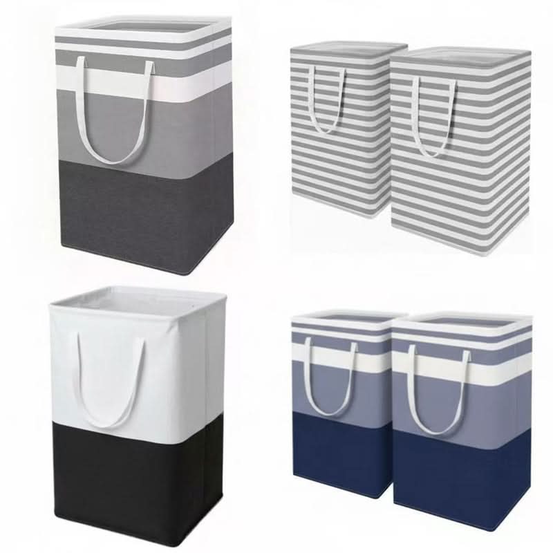 Opvouwbare grote wasmand met handvat