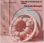 🔥 Volledig omhulde en geüpgrade 32-wiel ring massage roller die de benen klemt om de meridianen te openen. de beenspieren te ontspannen en te stretchen.