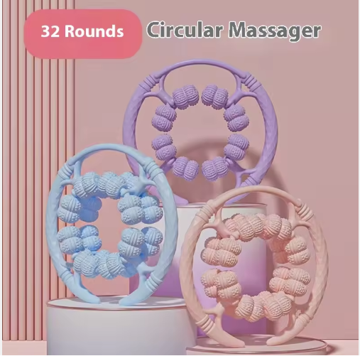 🔥 Volledig omhulde en geüpgrade 32-wiel ring massage roller die de benen klemt om de meridianen te openen. de beenspieren te ontspannen en te stretchen.