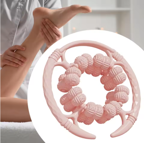 🔥 Volledig omhulde en geüpgrade 32-wiel ring massage roller die de benen klemt om de meridianen te openen. de beenspieren te ontspannen en te stretchen.