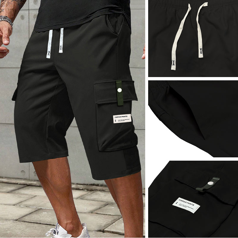 👖Casual 3/4-cargobroek voor heren met trekkoord