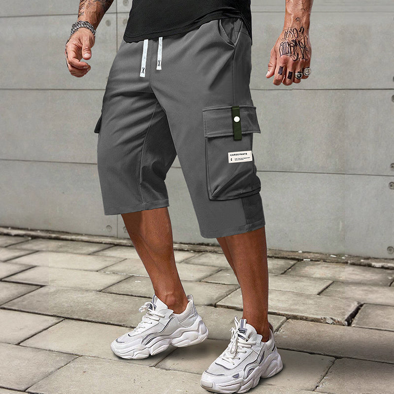👖Casual 3/4-cargobroek voor heren met trekkoord