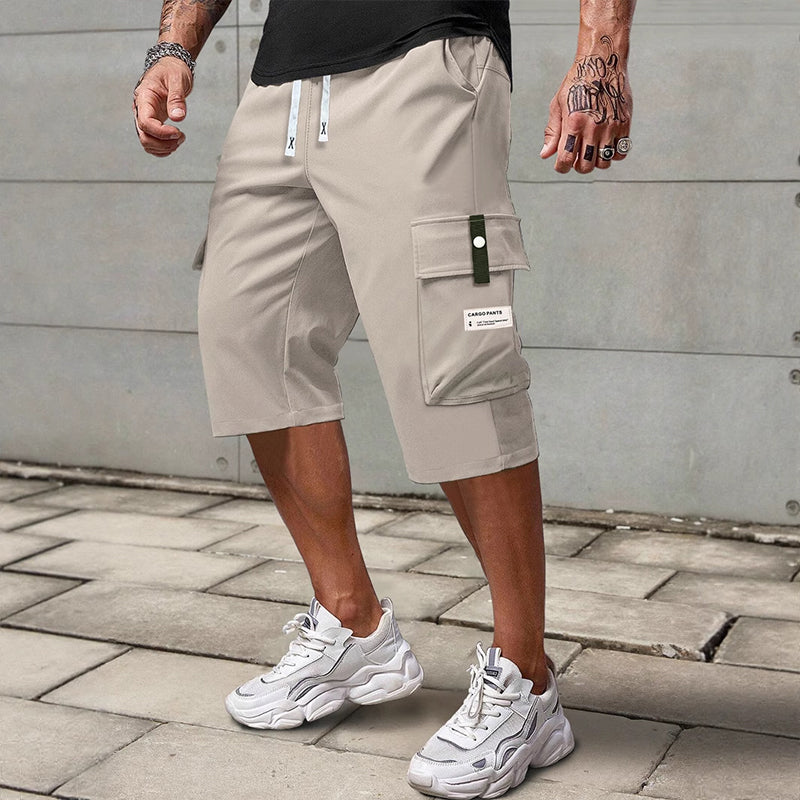 👖Casual 3/4-cargobroek voor heren met trekkoord