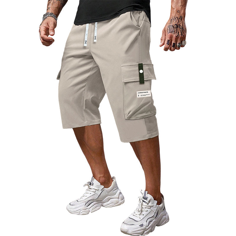 👖Casual 3/4-cargobroek voor heren met trekkoord