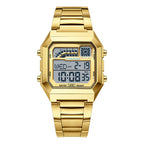 Unisex Vierkante Digitale Horloge met Lichtgevend Display