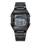 Unisex Vierkante Digitale Horloge met Lichtgevend Display