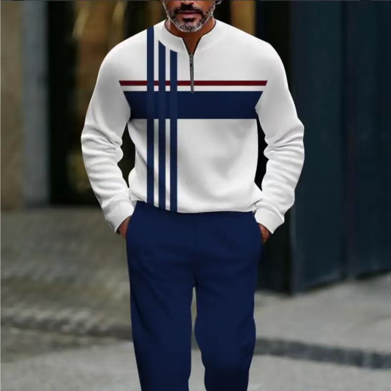 🎁2026 Nieuw binnen 50% KORTING💥 Herenpullover en broekset met grafische print
