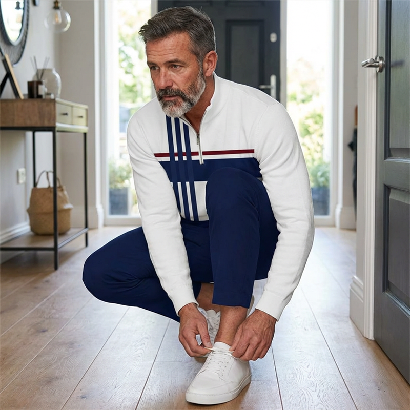 🎁2026 Nieuw binnen 50% KORTING💥 Herenpullover en broekset met grafische print