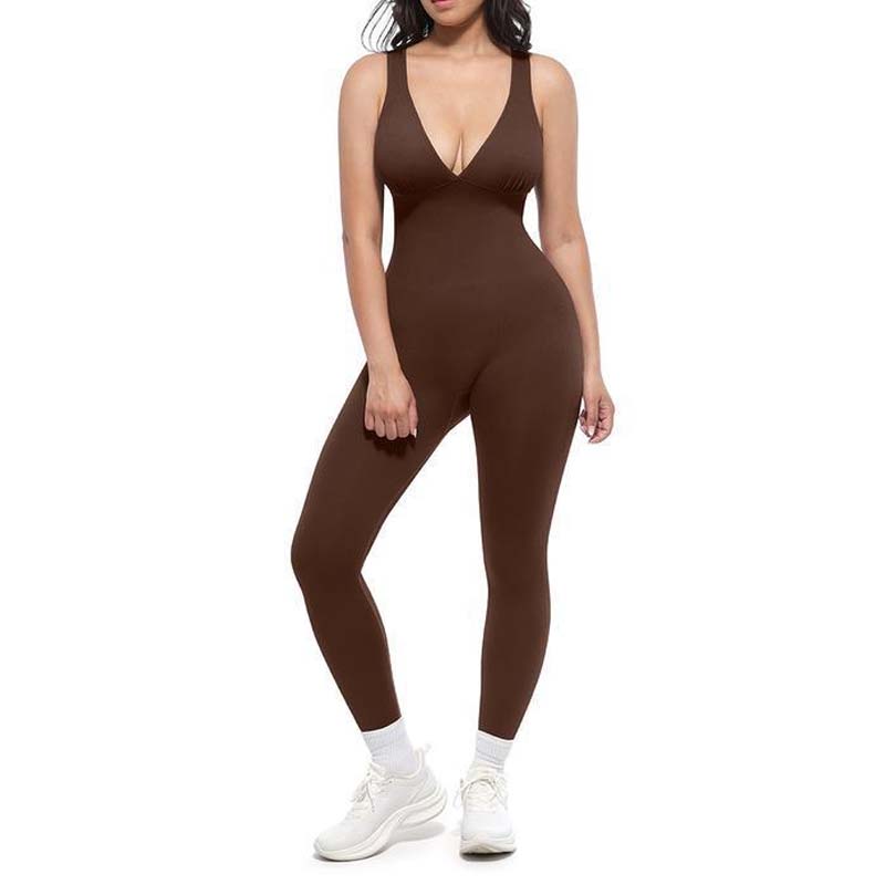 🥳 2026 HOT SALE 🥳💞 50K+ VERKOCHT! 🌸🦋 50% KORTING High-Stretch V-hals Jumpsuit – Comfort de hele dag voor fitness en meer. Ademend. flexibel en moeiteloos chic. Jouw go-to voor beweging. 🧘‍♀️💫