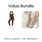 🥳 2026 HOT SALE 🥳💞 50K+ VERKOCHT! 🌸🦋 50% KORTING High-Stretch V-hals Jumpsuit – Comfort de hele dag voor fitness en meer. Ademend. flexibel en moeiteloos chic. Jouw go-to voor beweging. 🧘‍♀️💫