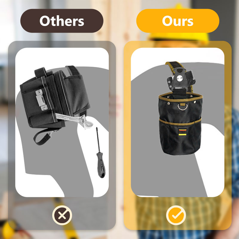 🔥Gereedschapstasje met clipbevestiging voor aan de riem🔧