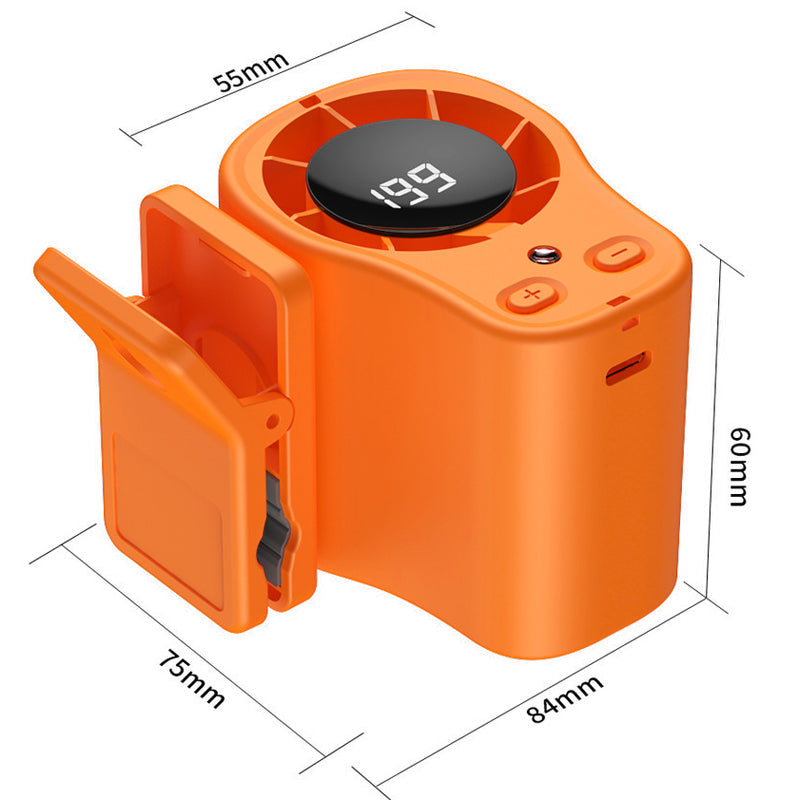 💨Ventilator met draagarm – LED-display | Vrijstaand • Om de nek te dragen • Oplaadbaar