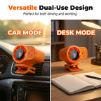 💨Ventilator met draagarm – LED-display | Vrijstaand • Om de nek te dragen • Oplaadbaar