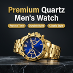 Klassiek herenhorloge van metaal met quartz uurwerk