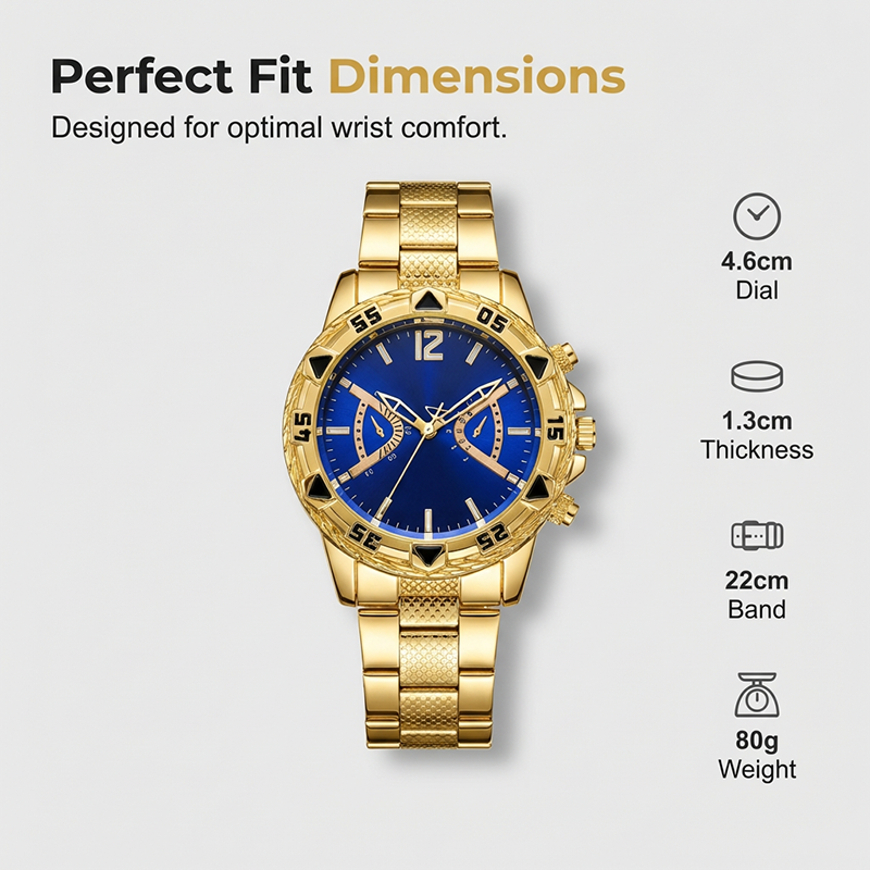 Klassiek herenhorloge van metaal met quartz uurwerk