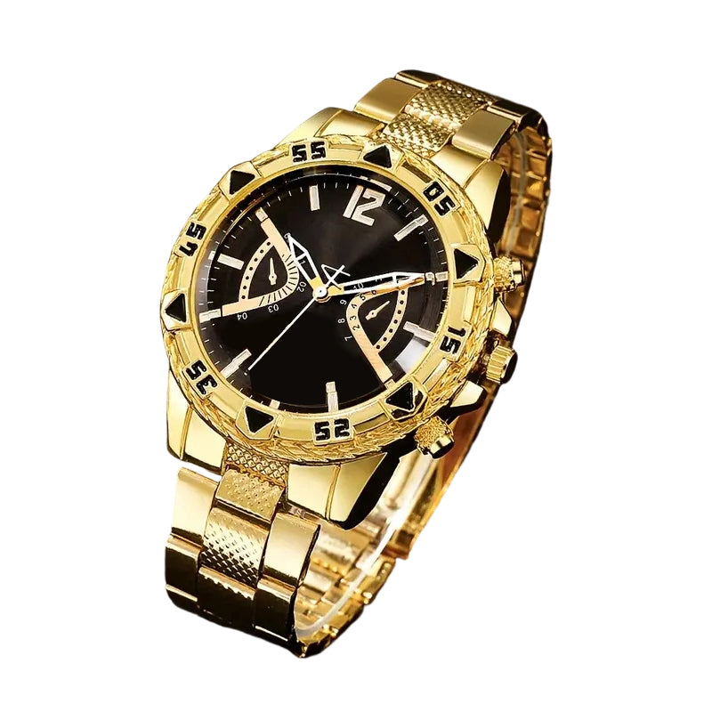 Klassiek herenhorloge van metaal met quartz uurwerk