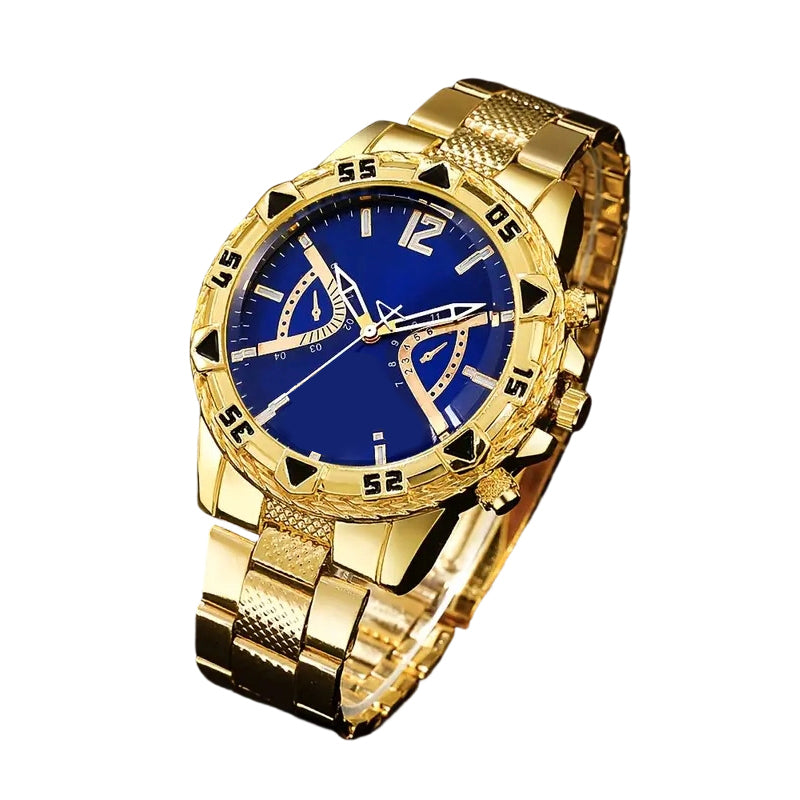 Klassiek herenhorloge van metaal met quartz uurwerk
