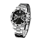 Klassiek herenhorloge van metaal met quartz uurwerk